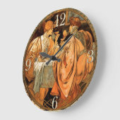 ヴィンテージHeidsieck及びCo Monopoleランスのワインのラベル ラージ壁時計 (傾斜)