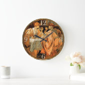 ヴィンテージHeidsieck及びCo Monopoleランスのワインのラベル ラージ壁時計 (ホーム)