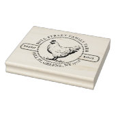 ヴィンテージHENウッドスタンプ新鮮な地元の農場の卵 ラバースタンプ (スタンプ)