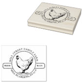 ヴィンテージHENウッドスタンプ新鮮な地元の農場の卵 ラバースタンプ (押印)