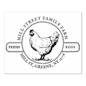 ヴィンテージHENウッドスタンプ新鮮な地元の農場の卵 ラバースタンプ (インプリント)