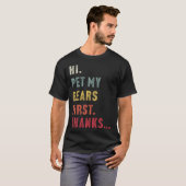 ヴィンテージHi Pet My Bear First 感謝してい Iハート Tシャツ (正面フル)