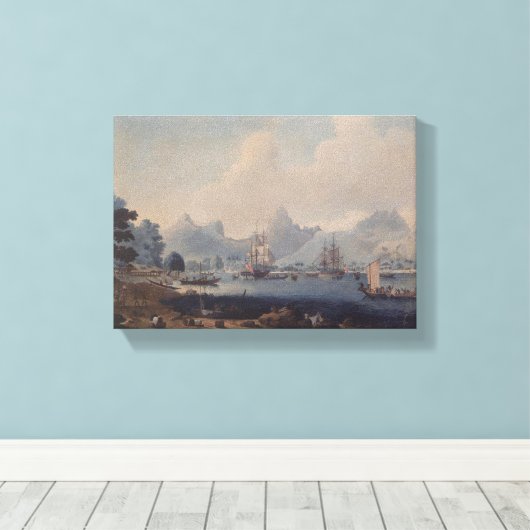 ヴィンテージHMSの解決とMoreaでの検出 キャンバスプリント (インサイチュ (ウッドフロア))