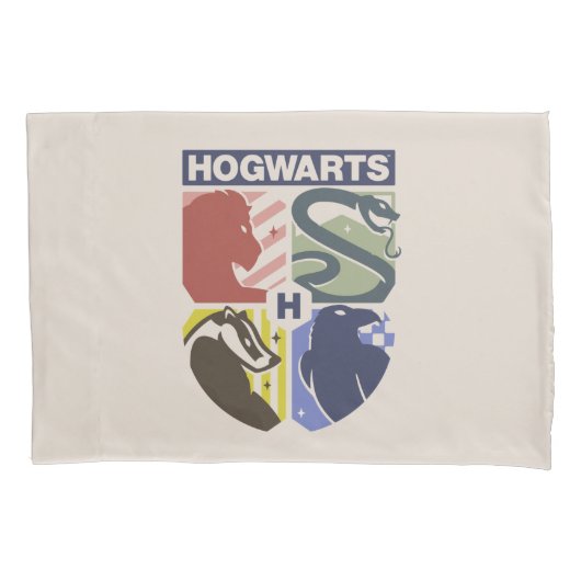 ヴィンテージHOGWARTS™スタンプクレスト 枕カバー (正面)