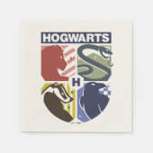 ヴィンテージHOGWARTS™スタンプクレス スタンダードカクテルナプキン (正面)
