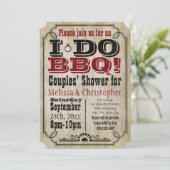 ヴィンテージIはBBQのバーベキューのカップルのシャワーをします 招待状 (スタンド正面)
