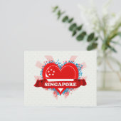 ヴィンテージIラブシンガポール ポストカード (スタンド正面)