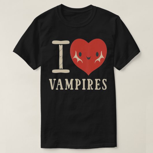 ヴィンテージIラブヴァンパイア Tシャツ (デザイン正面)