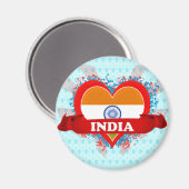 ヴィンテージI愛インド マグネット (正面/裏面)