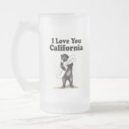 ヴィンテージI愛カリフォルニア フロストグラスビールジョッキ