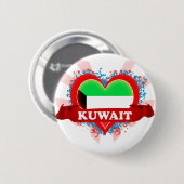 ヴィンテージI愛クウェート 缶バッジ (正面&裏面)
