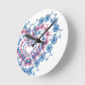 ヴィンテージI愛サイクリング ラウンド壁時計 (傾斜)