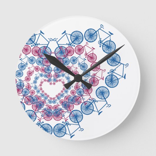 ヴィンテージI愛サイクリング ラウンド壁時計 (正面)