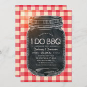 ヴィンテージI do BBQメイソンジャー素朴婚約パーティ 招待状 (正面/裏面)