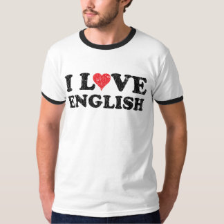 ヴィンテージI Love English Ringer T-Shirt Tシャツ