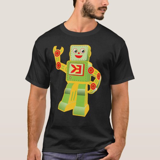 ヴィンテージI Love Robots Roboticsエンジニア技術者 Tシャツ (正面)