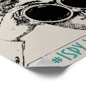 ヴィンテージI Spyの結婚ソーシャルメディアのハッシュタグ記号 ポスター (角)