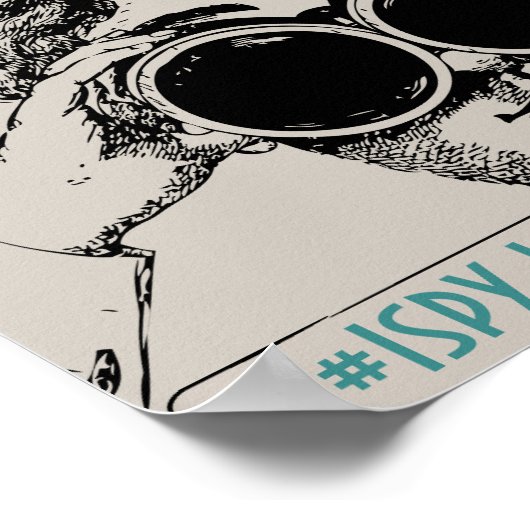 ヴィンテージI Spyの結婚ソーシャルメディアのハッシュタグ記号 ポスター (角)