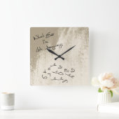 ヴィンテージI'm Late Anyways カッコいい Clock スクエア壁時計 (ホーム)