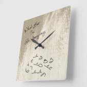 ヴィンテージI'm Late Anyways カッコいい Clock スクエア壁時計 (傾斜)