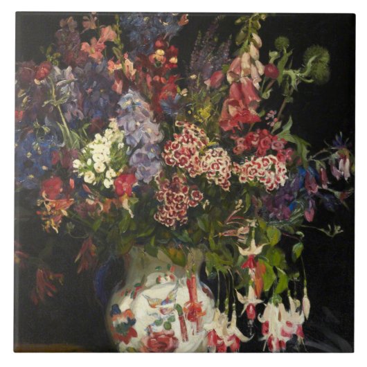 ヴィンテージIsobel Lilian Gloag花の束 タイル (正面)