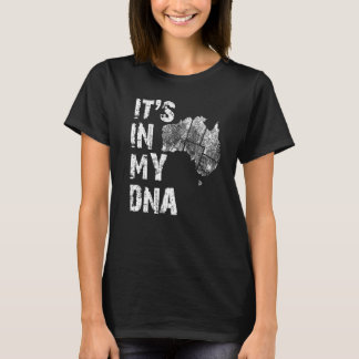 ヴィンテージIts In My Dna Australia概要地図オーストラリア Tシャツ