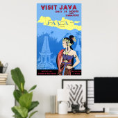 ヴィンテージJava Travel Posterを参照 ポスター (ホームオフィス)