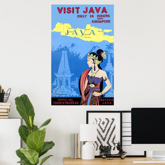 ヴィンテージJava Travel Posterを参照 ポスター (ホームオフィス)