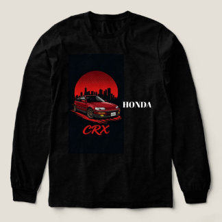 ヴィンテージJDM ホンダ CRX ロングスリーブTシャツ – レトロ トライブレンドTシャツ