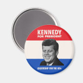 ヴィンテージJFKケネディ大統領、1960年キャンペーン マグネット (正面/裏面)