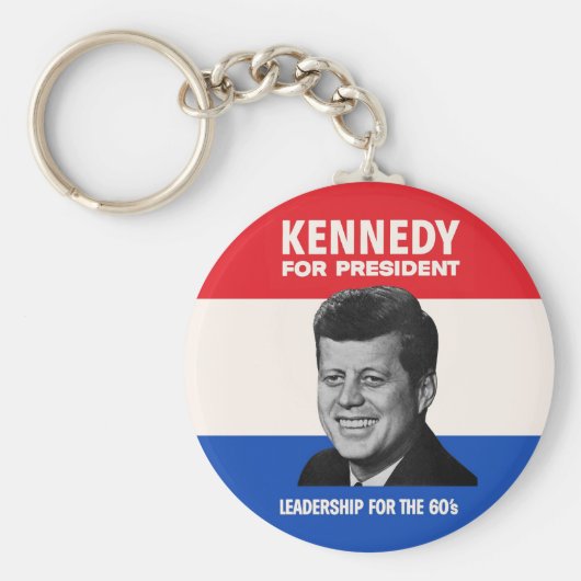 ヴィンテージJFKケネディ1960大統領選挙運動 キーホルダー (正面)