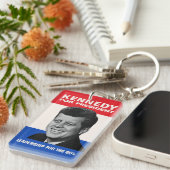 ヴィンテージJFKケネディ1960大統領選挙運動 キーホルダー (正面右)