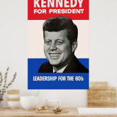 ヴィンテージJFKケネディ1960大統領選挙運動 ポスター (キッチン)