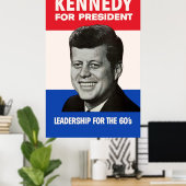 ヴィンテージJFKケネディ1960大統領選挙運動 ポスター (ホームオフィス)