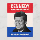 ヴィンテージJFKケネディ1960大統領選挙運動 ポストカード (正面)