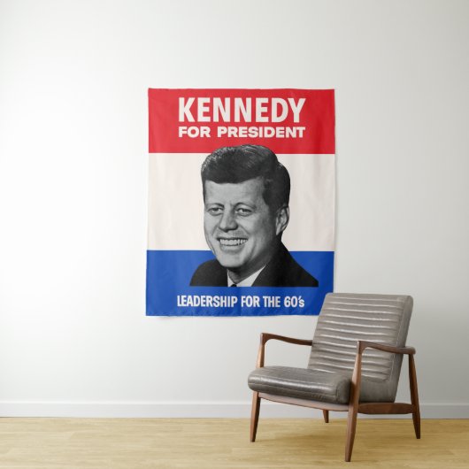 ヴィンテージJFK ケネディ大統領選挙 1960 キャンペーン タペストリー (インサイチュ)