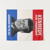 ヴィンテージJFK ケネディ大統領選挙 1960 キャンペーン タペストリー (正面(横))