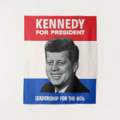 ヴィンテージJFK ケネディ大統領選挙 1960 キャンペーン タペストリー (正面)