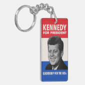 ヴィンテージJFK ケネディ大統領1960年選挙キャンペーン キーホルダー (正面左)