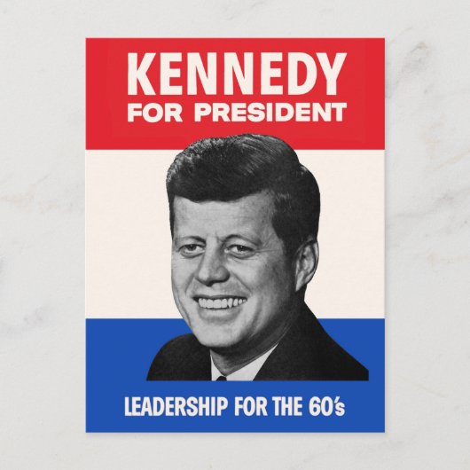 ヴィンテージJFK ケネディ大統領1960年選挙キャンペーン ポストカード (正面)