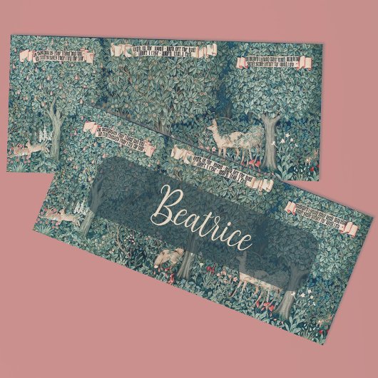 ヴィンテージJohn Henry Dearle Greenery Nameブックマーク シーズンカード