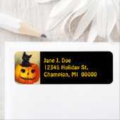 ヴィンテージJOLパンプキンブラックキットン住所 シール (インサイチュ)