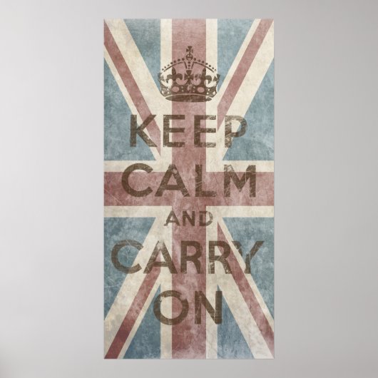 ヴィンテージKeep Calm and Carry On ポスター (正面)