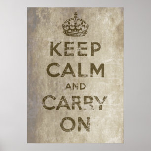 ヴィンテージKeep Calm and Carry On ポスター