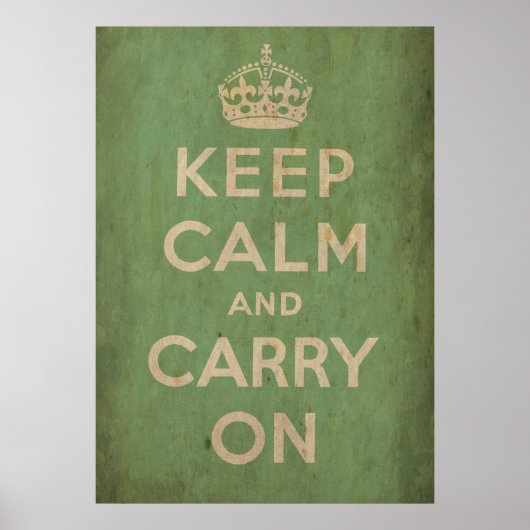 ヴィンテージKeep Calm and Carry On ポスター (正面)
