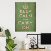 ヴィンテージKeep Calm and Carry On ポスター (ホームオフィス)