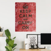 ヴィンテージKeep Calm and Carry On ポスター (ホームオフィス)