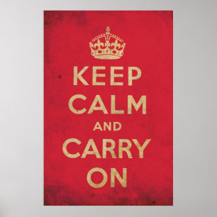 ヴィンテージKeep Calm and Carry On ポスター