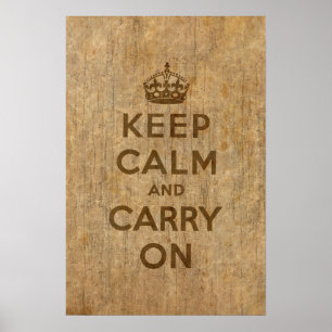 ヴィンテージKeep Calm and Carry On ポスター
