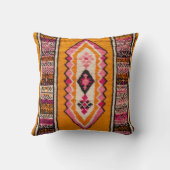 ヴィンテージKilimクッション:手作りイエローピロー クッション (裏面)